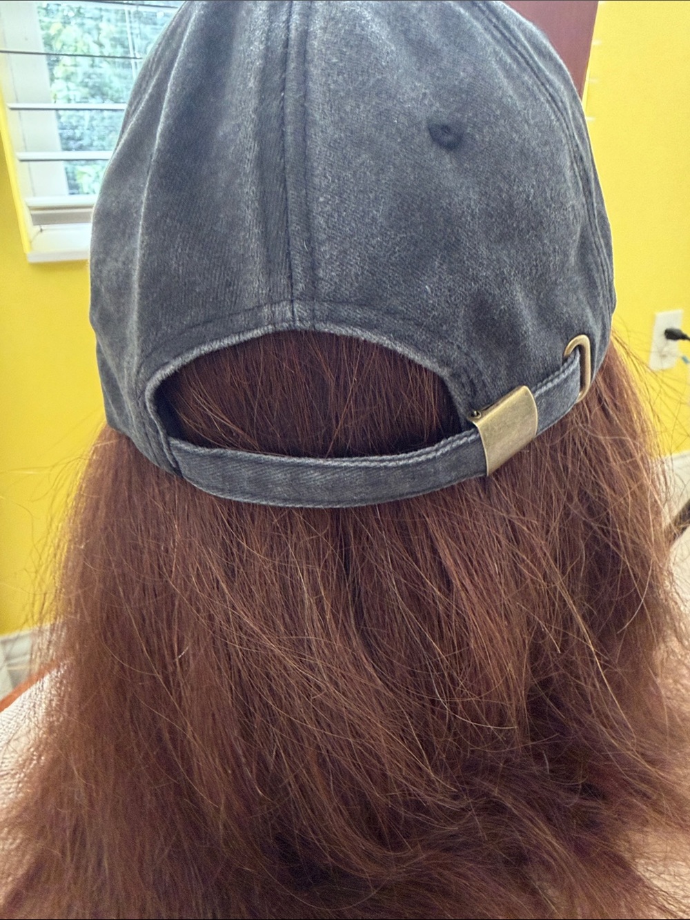 Embroidered Heart Lemon Black Baseball Cap - Picture 3 of 3